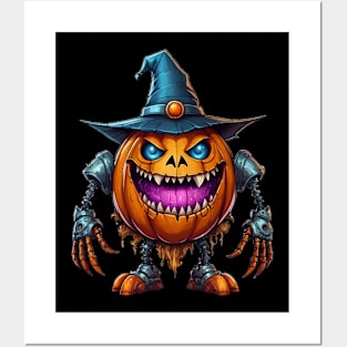 Pumpkin monster on Halloween Posters and Art